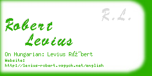 robert levius business card